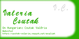 valeria csutak business card