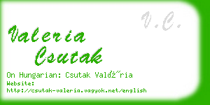 valeria csutak business card